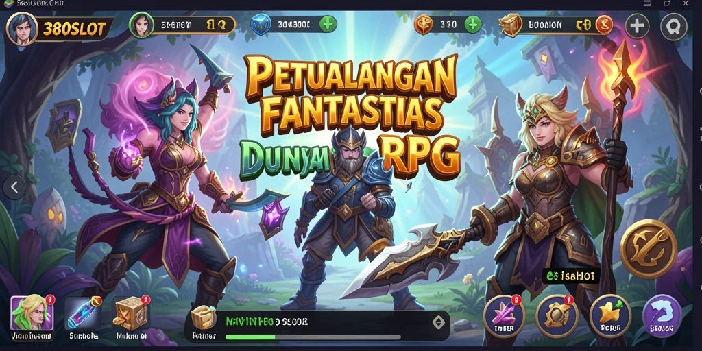 Tampilan gameplay RPG yang dinamis di 380SLOT.