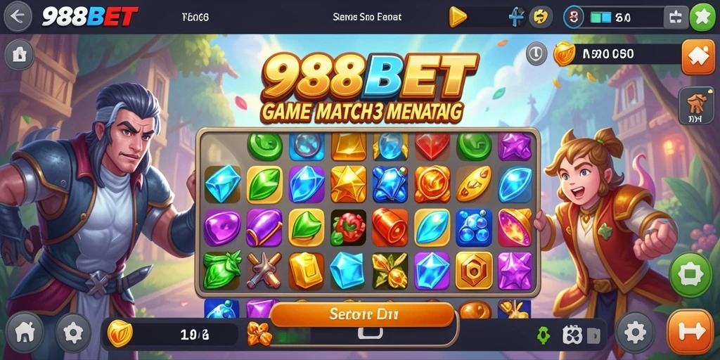Tampilan gameplay 988BET yang penuh warna dan seru.