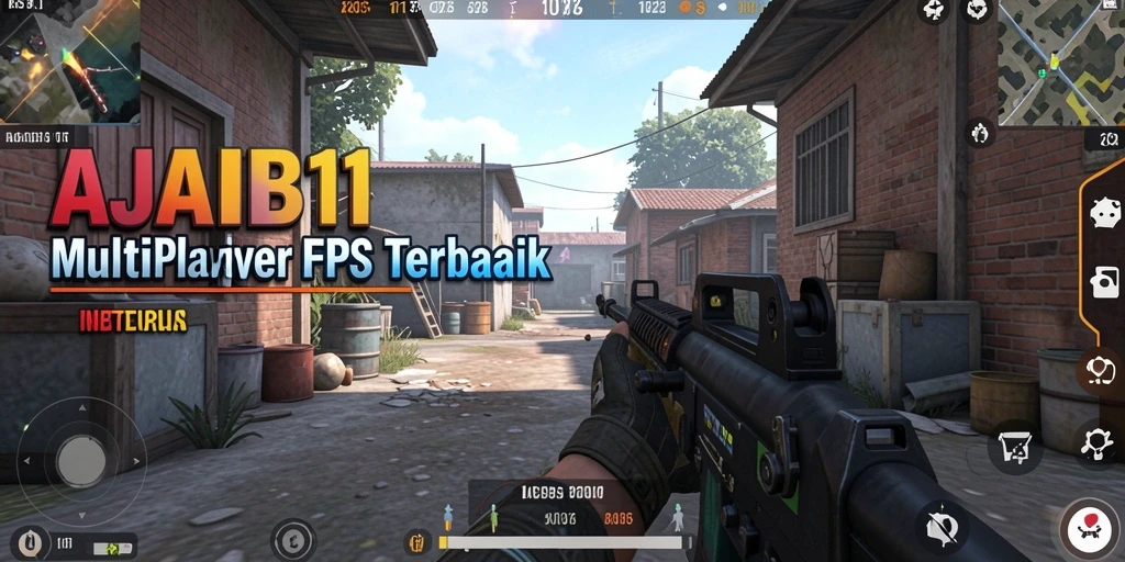 Screenshot menunjukkan aksi seru dalam gameplay FPS AJAIB11.