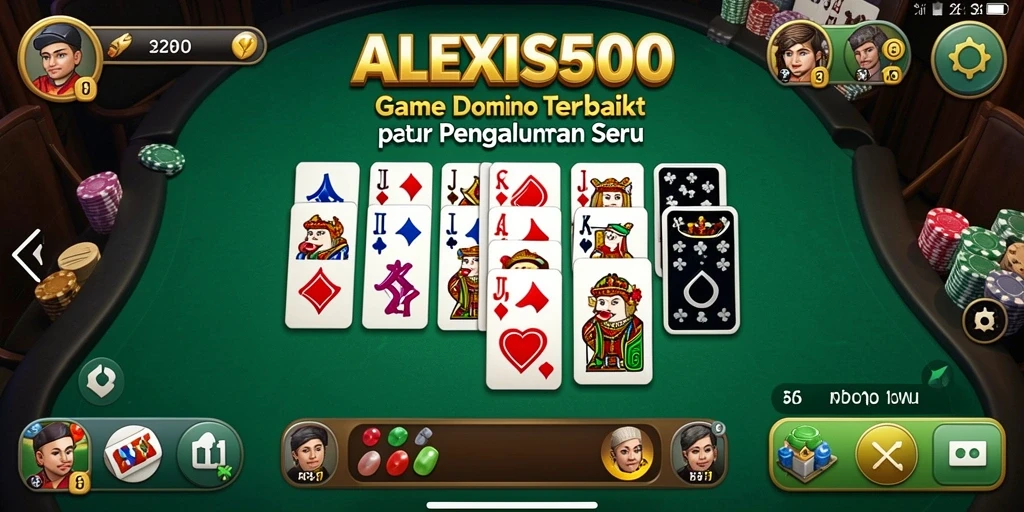 Gameplay Domino menegangkan di ALEXIS500 dengan banyak pemain aktif.