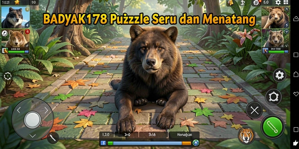 Tampilan gameplay seru menyusun puzzle dengan warna-warni menarik.