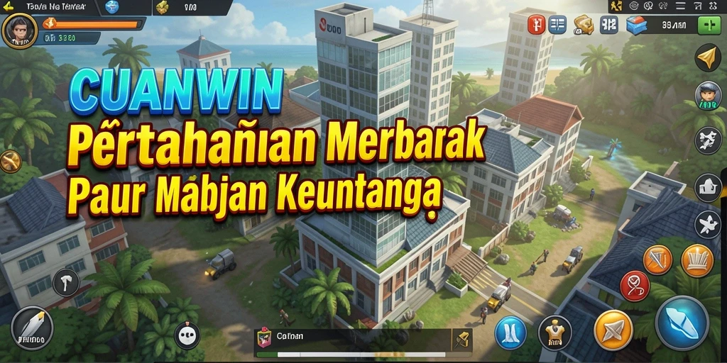 Tangkapan layar <strong>CUANWIN</strong> menunjukkan aksi seru dalam permainan Tower Defense.