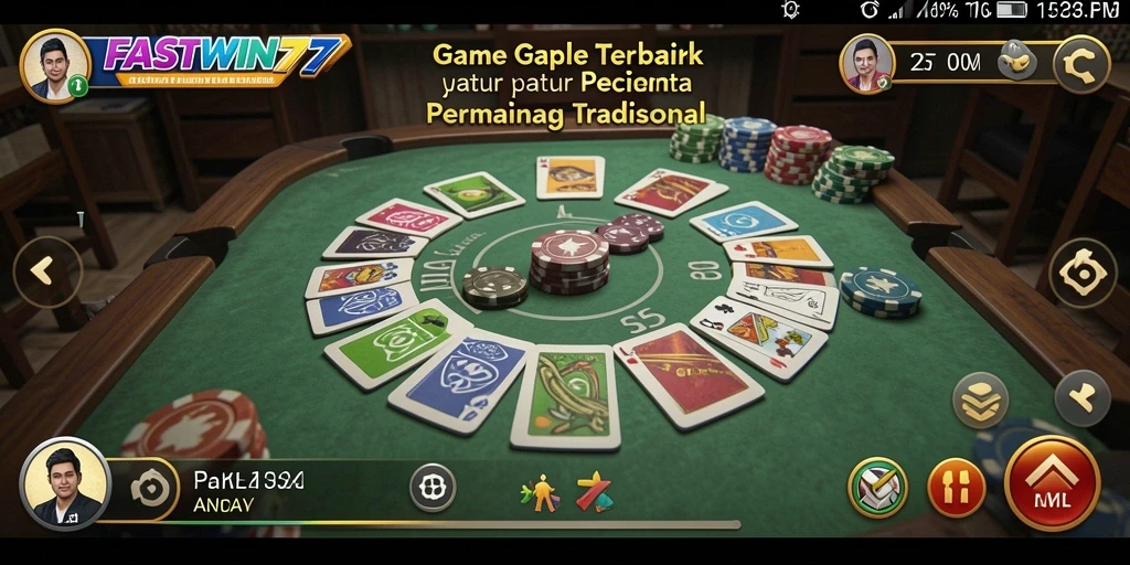 Tampilan gameplay seru Gaple di FASTWIN77.