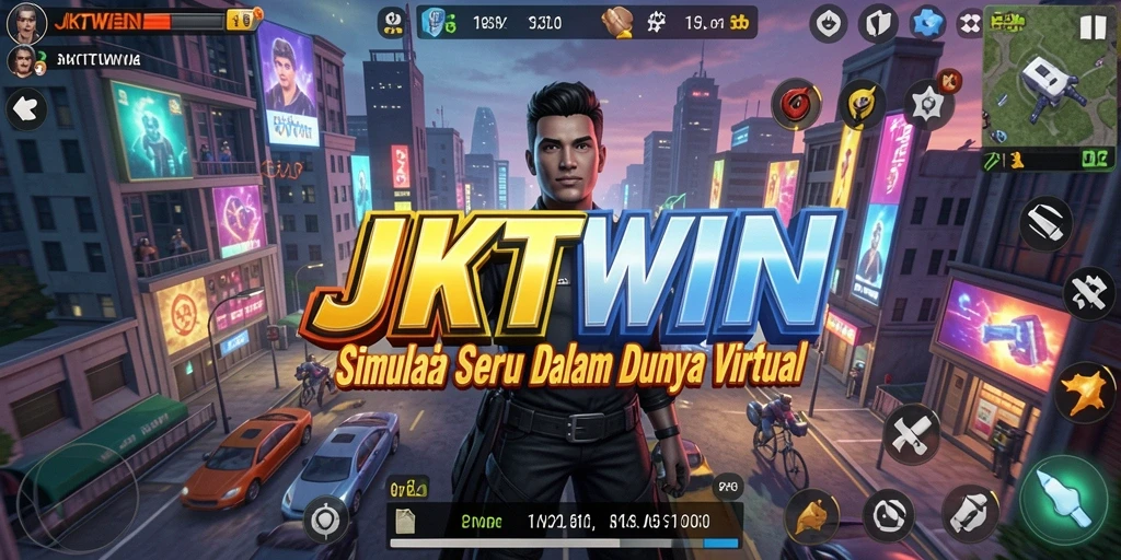 Tampilan utama gameplay JKTWIN yang menarik dan realistis.