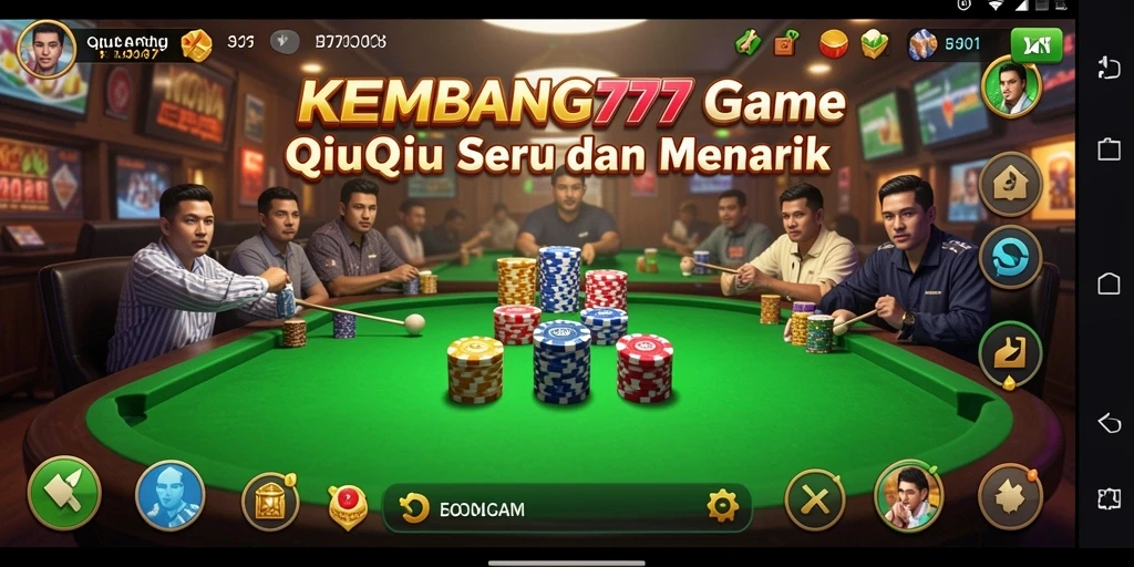Screenshot gameplay yang menampilkan kartu QiuQiu.