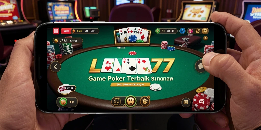 Tampilan gameplay Poker yang seru dan menantang dalam LENGKAP777.