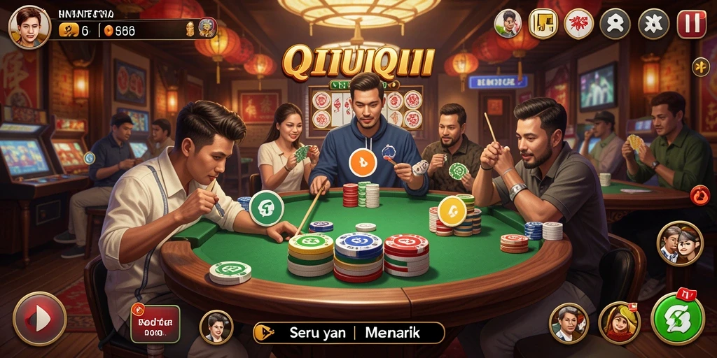 Tampilan gameplay QiuQiu yang menarik dalam LINITOTO.