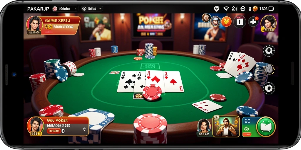 Screenshot gameplay PAKARJP yang menampilkan keseruan permainan Poker.