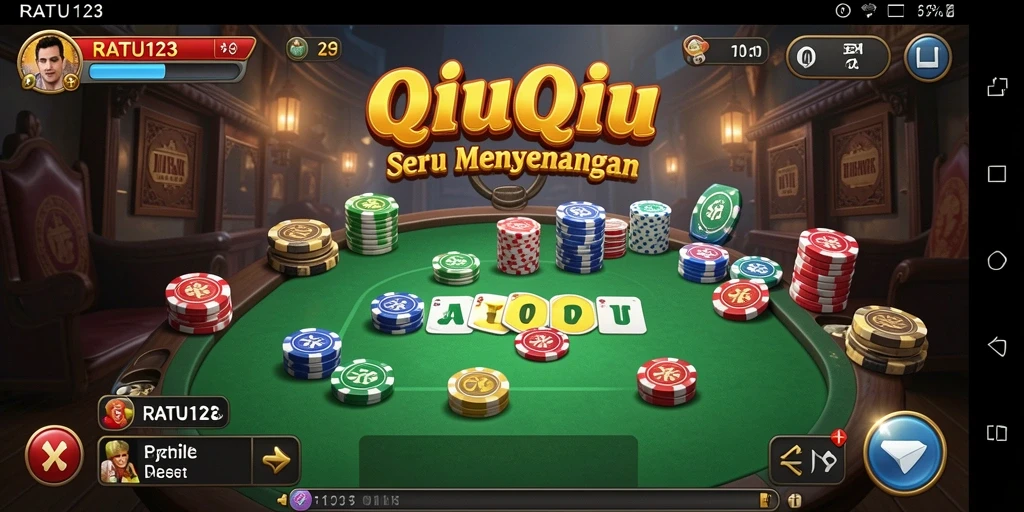 Screenshot gameplay QiuQiu di RATU123 yang menegangkan.