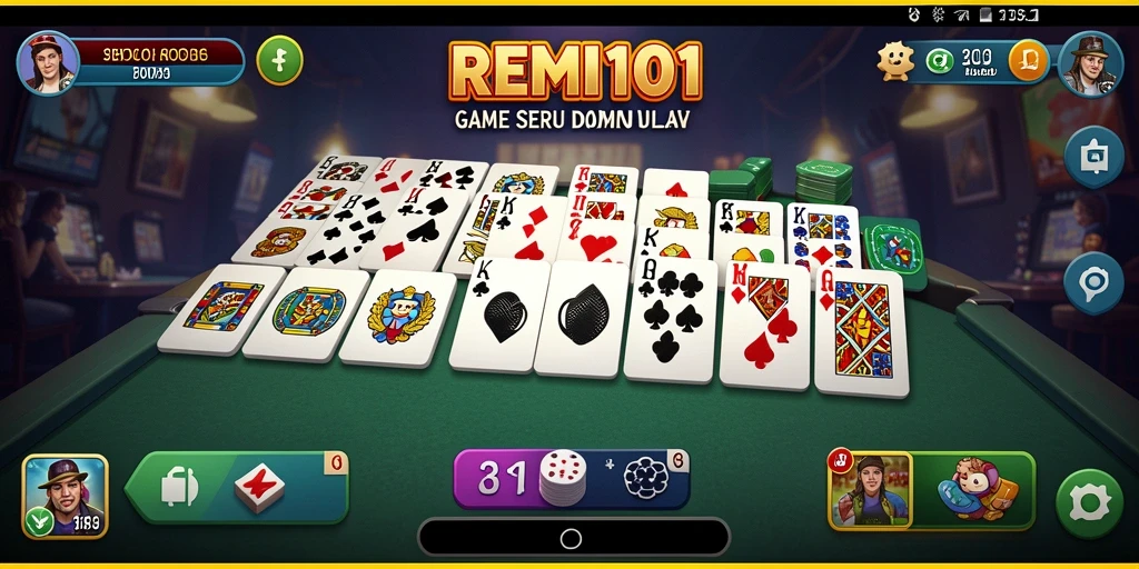Tampilan gameplay seru dari REMI101 yang memikat dan interaktif.