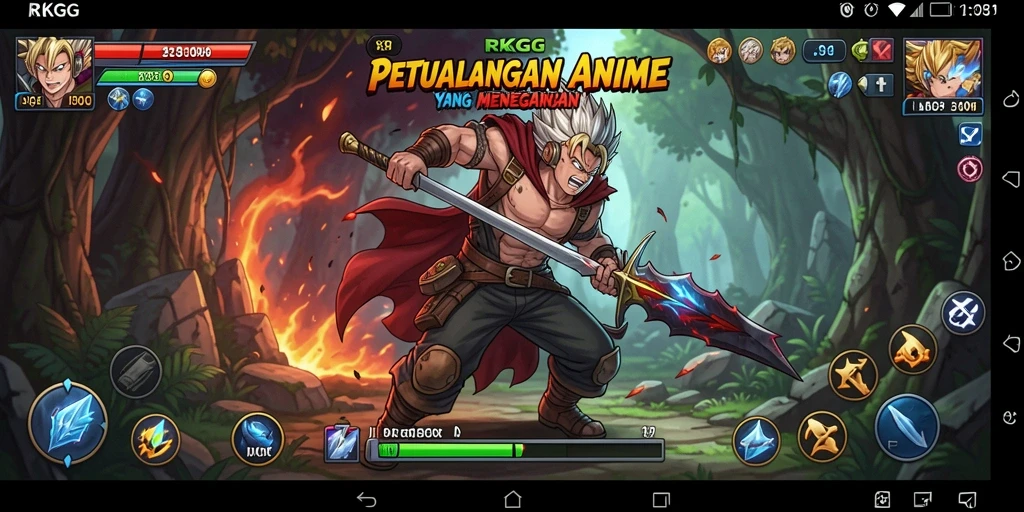Screenshot gameplay RKGG menampilkan karakter Anime yang penuh aksi dan visual menakjubkan.
