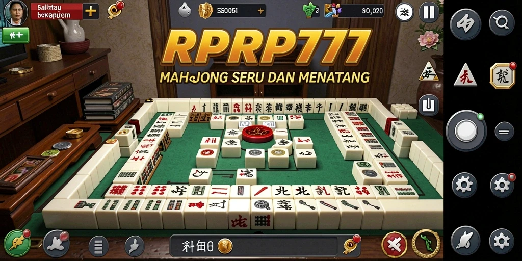 Tampilan gameplay RPRP777 yang mendebarkan dalam permainan Mahjong.