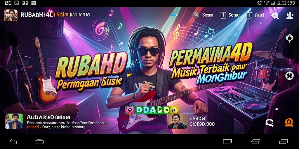 Tampilan utama RUBAH4D dengan gameplay musik yang seru dan menarik.