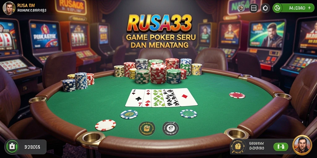 Gameplay RUSA33 menampilkan duel seru antar pemain poker.