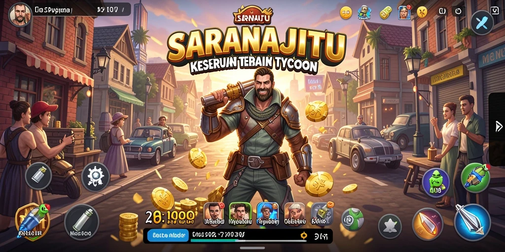 Tampilan gameplay SARANAJITU yang menggugah selera dan mendebarkan.