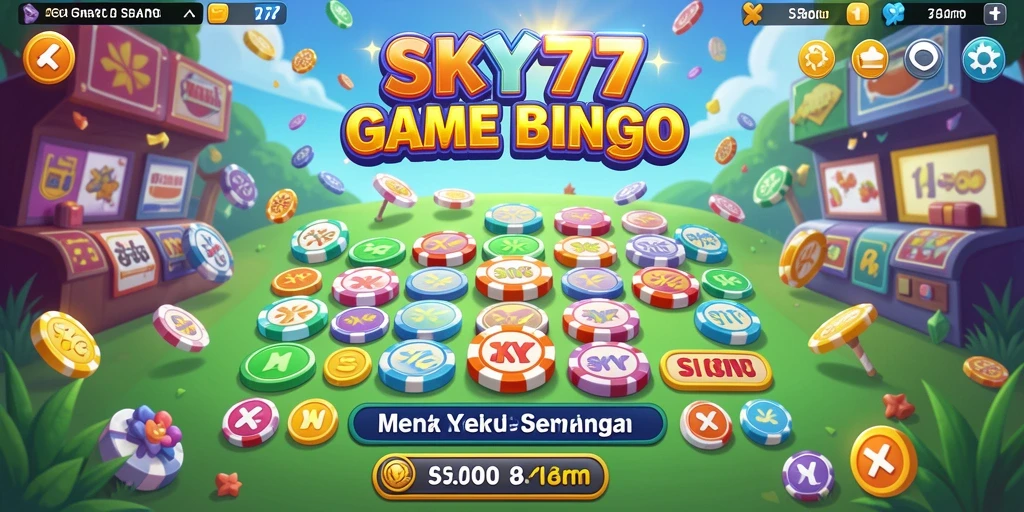 Screenshot utama SKY77 menampilkan gameplay Bingo yang mendebarkan.