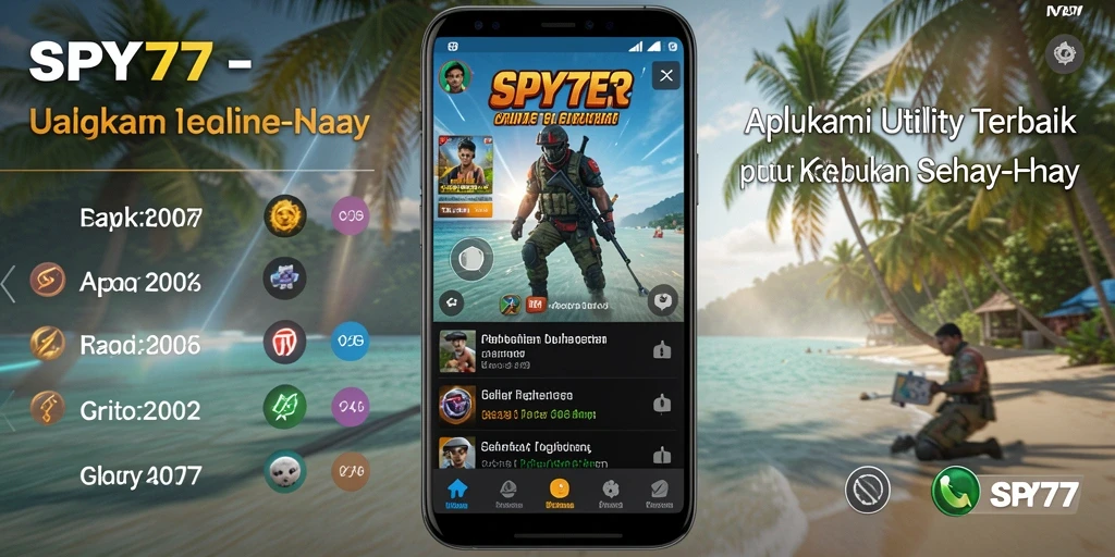 Tampilan antarmuka aplikasi SPY77 yang fungsional dan mudah digunakan.