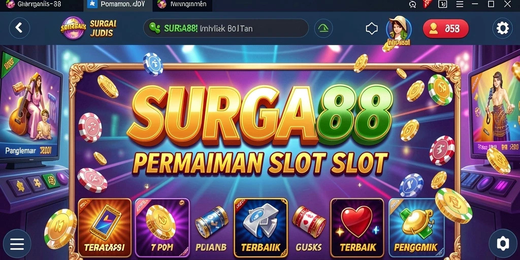 Tampilan utama SURGA88 dengan gameplay Slot yang menarik.