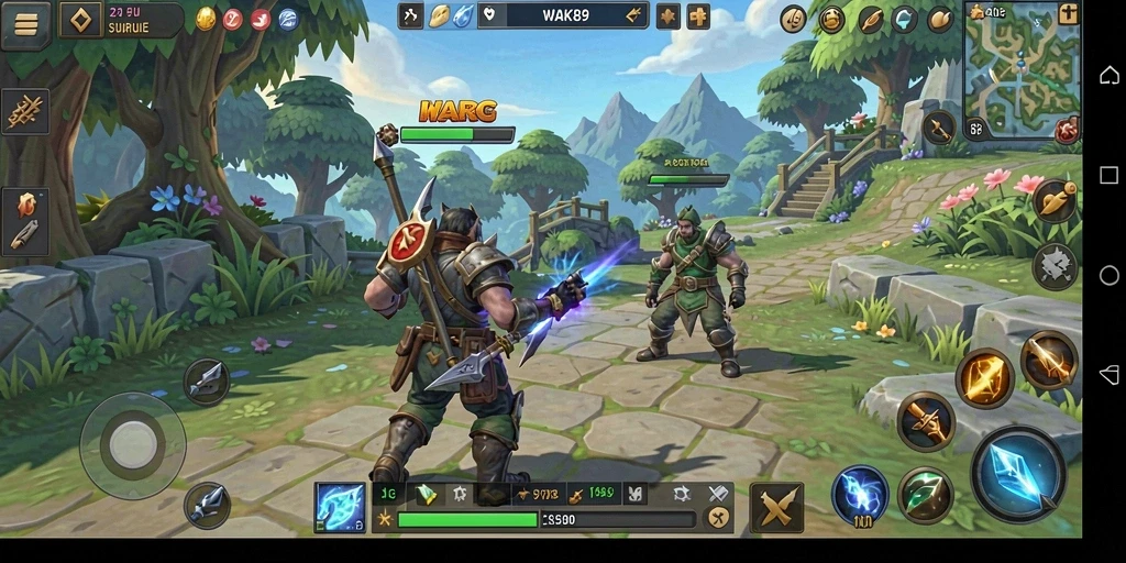 Tangkapan layar gameplay WAK89 yang menampilkan pertarungan seru dan grafis menawan.